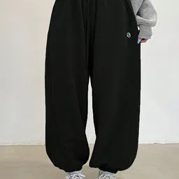 Imsa Moda Women Loose Fit High-Rise Joggers Trousers-image-33