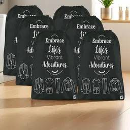 Aura Black Set of 6 Water Resistant Multi-Utility Organisers-130
