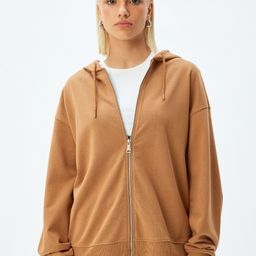 Koton Women Pure Cotton Long Sleeve Hooded Sweatshirt-image-36