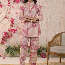ROOHANIYAT All Over Printed Tunic With Trousers Co-Ords-image-99
