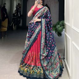 Aika Printed Foil Print Ready to Wear Lehenga & Unstitched Blouse With Dupatta image 2
