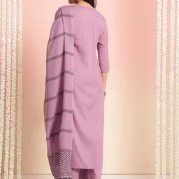 KALINI Women Regular Kurta with Palazzos & With Dupatta image 5