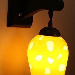 SOMIL Yellow Glass Cylinder Printed Wall Lamps-image-28
