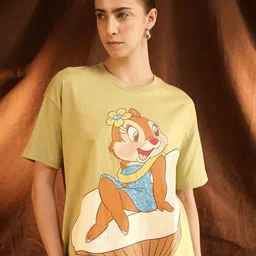 Kazo Printed Drop-Shoulder Sleeves Pure Cotton T-shirt-image-22