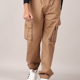 V-Mart Boys Solid Twill Cargo Trousers-picture-30