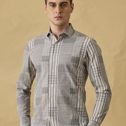 Snitch Men Classic Slim Fit Opaque Checked Casual Shirt-picture-30