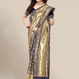 GARIYA Woven Design Zari Kanjeevaram Saree-image-55