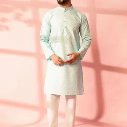 Anouk Men Floral Printed Regular Kurta with Pyjamas-0