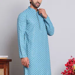 Anouk Men Floral Embroidered Sequinned Floral Kurta-image-94