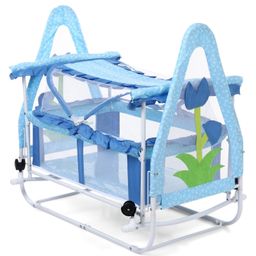fab n funky Lightweight  Cradle Mosquito Net  With Moderate Swing - Blue image 3