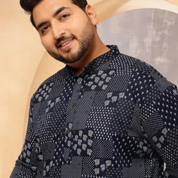 SOJANYA PLUS Men Bandhani Printed Regular Kurta with Pyjamas image 4