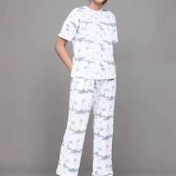 Lugo Printed Round Neck T-Shirt With Trousers-image-77