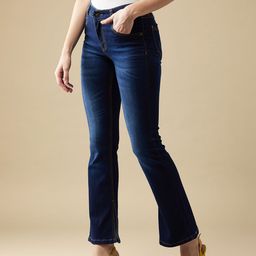 Mast & Harbour Women Bootcut Light Fade Stretchable Jeans-image-45