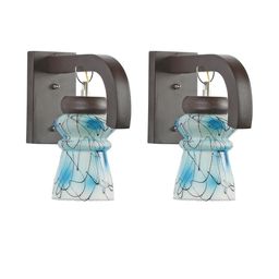 Somil Premium Designer Glass Wall / Night Lamp Elegant & Stylish Dcor Accent for Modern Interiors, color- Blue, White, Black, Size:- 17 X 30 X 27 CM-image-76