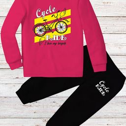 TRIANGLETEES Unisex Kids Printed T-shirt with Trousers-image-57