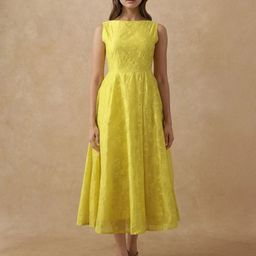 RAREISM Women Self Design A-Line Midi Dress-image-11