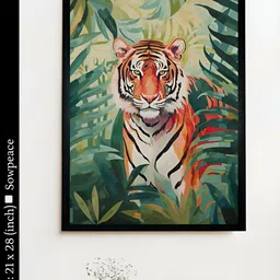 SOWPEACE Green & Orange 1 Piece Canvas Abstract Wall Photographs-image-61