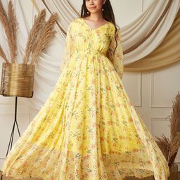 BAESD Floral Print Chiffon Maxi Dress-image-29