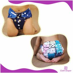 Bembika Cloth Diapers with Inserts Set of 2 - Multicolor image 4