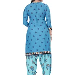 Unstitched Printed Cotton Blend Kurta & Patiyala Dress Material with Dupatta-image-65