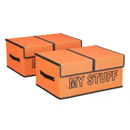 Kuber Industries Orange Set of 2 Regular Multi-Utility Organisers-18