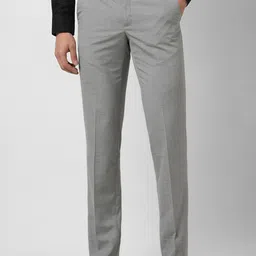 Van Heusen Men Textured Slim Fit Trousers-image-95