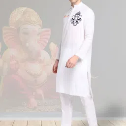 DEVOILER Men Ethnic Motifs Printed Block Print Kurta image 4
