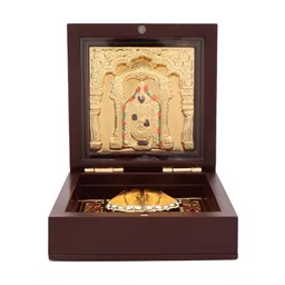 INTERNATIONAL GIFT Brown Metal Bala Ji Charan Paduka Box-image-69