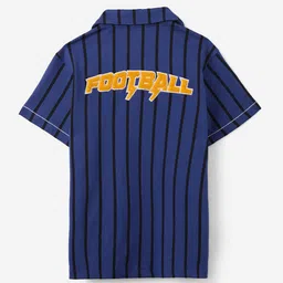 The Souled Store Boys Cuban Collar Vertical Striped Cotton Casual Shirt-image-22