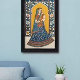 RANDOM Blue & Yellow Traditional Printed Wooden Wall Art-picture-45