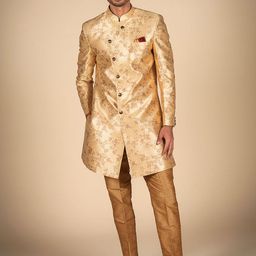 Dulha Ghar Printed mandarin Collar Indo Western Set-14