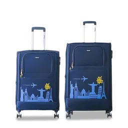 Timus Set Of 2 Salsa Plus Soft Luggage Printed Trolley Bag-35