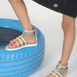 Aria Nica Open Toe Flats-57