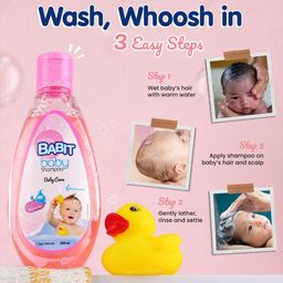 Babit Set Of 2 Tear Free Baby Shampoo- 100 ml Each image 3