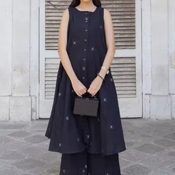 Anni Designer Ethnic Motifs Printed Round Neck A-Line Kurta With Palazzos-image-35