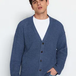 Trendyol Men Ribbed Cardigan-image-95