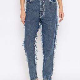 Antimony Women Vegas Slim Fit Jeans with Frayed Trims-image-39