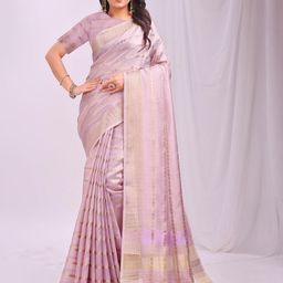 KALINI Striped Zari Organza Designer Saree-image-93