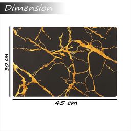hokipo Set Of 6 Black & Yellow Printed Table Placemats image 2