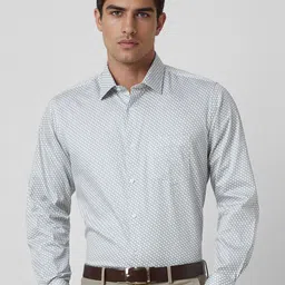 Van Heusen Men Spread Collar Geometric Printed Cotton Formal Shirt-image-52
