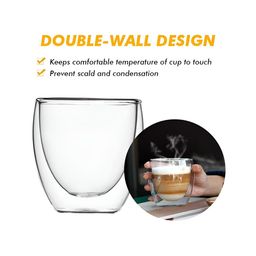 We3 Transparent Solid Glass Matte Cups Set of Cups and Mugs image 2