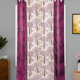 Kuber Industries Purple & Beige Door Curtain-36