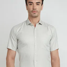 MARK & ALBERT Men India Slim Slim Fit Checks Spread Collar Cotton Formal Shirt-image-28