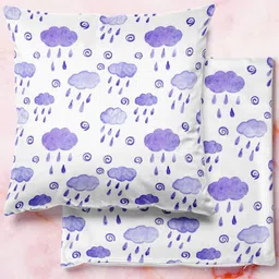 ArtzFolio Multicoloured Set of 2 Velvet Square Cushion Covers-46