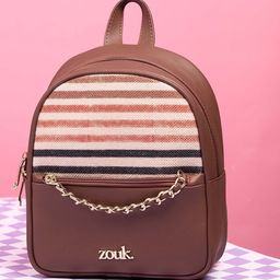 ZOUK Women Striped Backpack-70