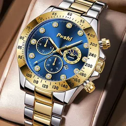 Poshi Unisex Dial & Stainless Steel Straps Analogue Watch HBACBJAJAHIF-10