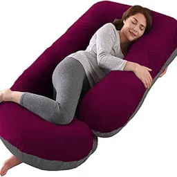 J SHAPE PREMIUM Microfibre Solid, Alphanumeric Pregnancy Pillow Pack of 1-5