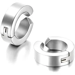 V FASHION JEWELLERY Silver-Plated Circular Ear Cuff-29
