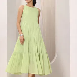 Libas Women Cotton Fit & Flare Midi Dress-image-86