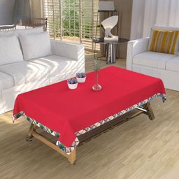 BIGGER FISH Maroon 4-Seater Table Cover-image-33